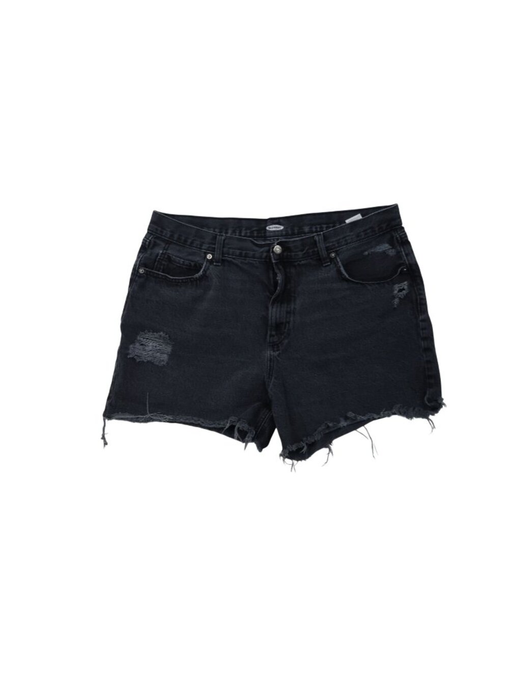✨3/$30 Old Navy 16 Black Distressed Denim Shorts Frayed Hem